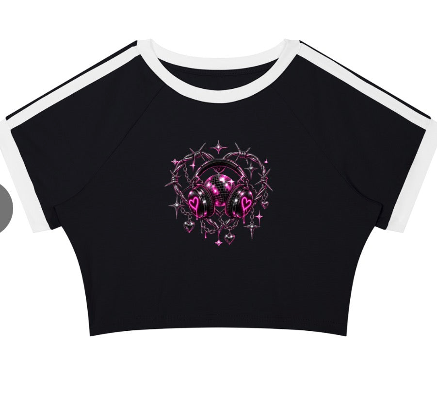 Slut for DJs cropped tee
